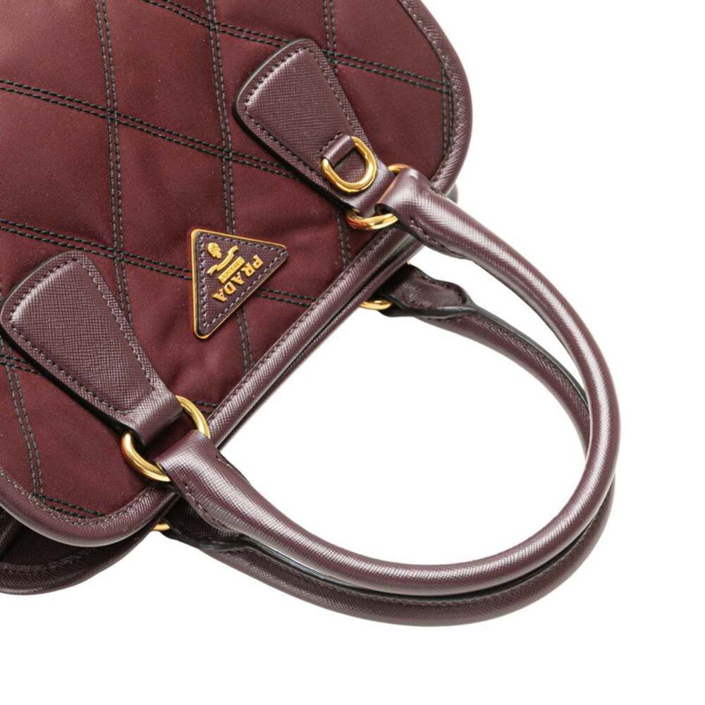 PRADA Purple Leather Shoulder Bag - Picture 4 of 10